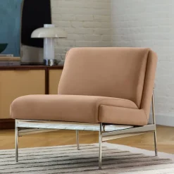 West Elm Lacon Leather Slipper Chair