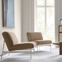 West Elm Lacon Leather Slipper Chair