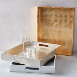 West Elm Lacquer Wood Trays (14" x 18")