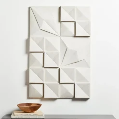 West Elm Lava Ash Tile Dimensional Wall Art