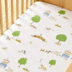 Kids West Elm Lawn Pawty Crib Fitted Sheet
