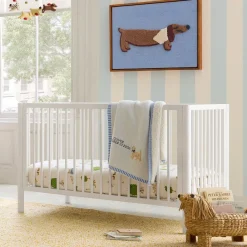 Kids West Elm Lawn Pawty Crib Fitted Sheet