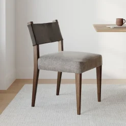 West Elm Leather-Backed Dining Chair (Set of 2)