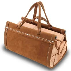 West Elm Leather Firewood Carrier