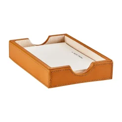 West Elm Leather Letterpress Memo Tray