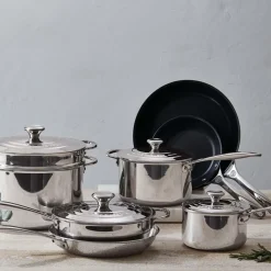 West Elm Le Creuset Stainless Steel Cookware (Set of 12)