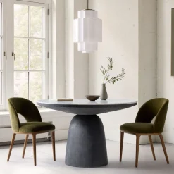 West Elm Leona Marble Round Dining Table (48")