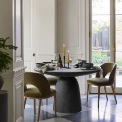 West Elm Leona Marble Round Dining Table (48")