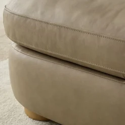 West Elm Leroy Leather Ottoman
