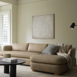West Elm Leroy Leather 2-Piece Chaise Sectional (110.5")