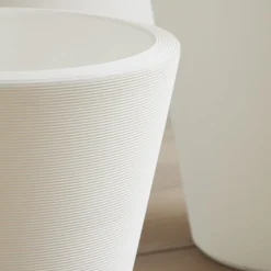 West Elm Lightweight Grooved Round Indoor/Outdoor Planters