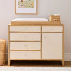 Kids West Elm Lina 5-Drawer Narrow Dresser with Removable Topper (48")
