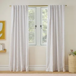 West Elm Linear Pom Pom Curtain w/ Blackout Liner