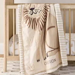 West Elm Lion Baby Quilt