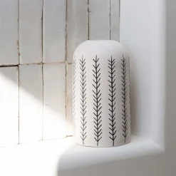 West Elm Little Korboose Tall Round Vessel - Feather