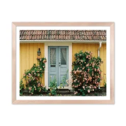 West Elm Little Yellow House Framed Print by Morgan Ashley