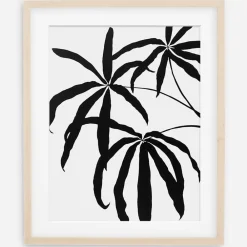 West Elm Living Pattern Framed Print - Anthurium