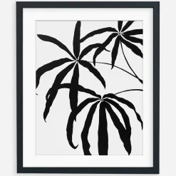 West Elm Living Pattern Framed Print - Anthurium