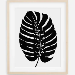 West Elm Living Pattern Framed Print - Monstera Deliciosa