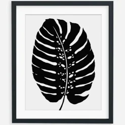 West Elm Living Pattern Framed Print - Monstera Deliciosa