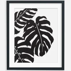 West Elm Living Pattern Framed Print - Monstera Deliciosa Trio