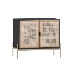 West Elm Lofted Rattan & Wood Buffet (–)
