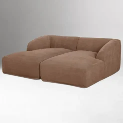 West Elm Lorenne Double Chaise Washable Slipcover Modular Sectional (88")