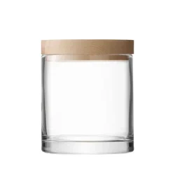 West Elm Lotta Wood Top Glass Kitchen Canisters