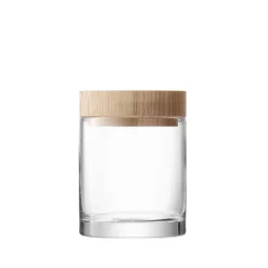 West Elm Lotta Wood Top Glass Kitchen Canisters