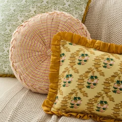 West Elm Lotus Ruffle Pillow Cover & Throw Set