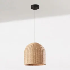 West Elm Louisa Rattan Pendant (12")