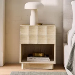West Elm Luisa Carved Open Nightstand (20")