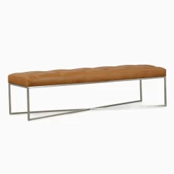 West Elm Maeve Rectangle Leather Bench