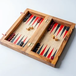 West Elm Mango Wood Backgammon Game Board
