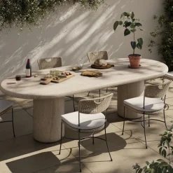 West Elm Marbella Indoor/Outdoor Dining Table (102")