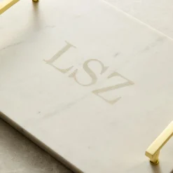 West Elm Marble & Brass Charcuterie Board