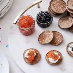 West Elm Marble & Brass Round Charcuterie Board