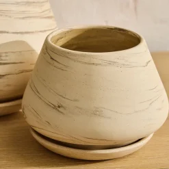 West Elm Marbled Ceramic Planter