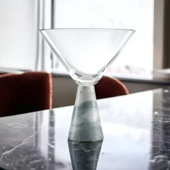 West Elm Marble & Glass Martini Glasses (Set of 2)