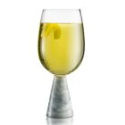 West Elm Marble & Glass Wine Glasses (Set of 2)