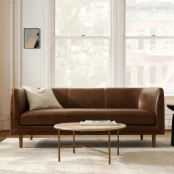 West Elm Marcel Leather Sofa (60"–96")