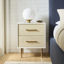 West Elm Margot Raffia Nightstand (20.5")