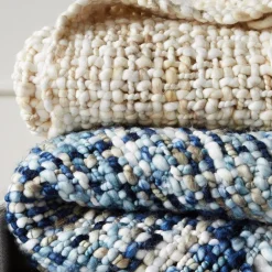 West Elm Marled Basketweave Throw