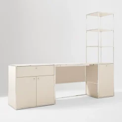 West Elm Marlowe Desk (42"), Narrow Shelf (18") & Storage Cabinet (30") Set