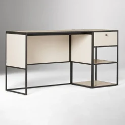 West Elm Marlowe Desk (42") & Small Storage Tower (18") Set