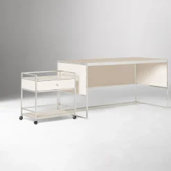 West Elm Marlowe Desk (60") & Storage Cart (30") Set