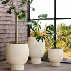 West Elm Marta Ficonstone Indoor/Outdoor Planters