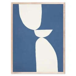 West Elm Meditation Blue Framed Wall Art by Erica Hauser