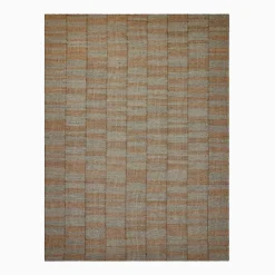 West Elm Melange Grid Flatweave Wool Rug