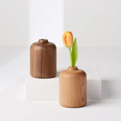 West Elm Melanie Abrantes Hardwood Vase - Short